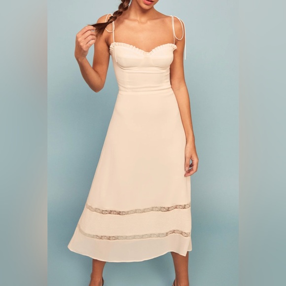 NWT Reformation Ronan Ivory midi dress - Picture 3 of 11